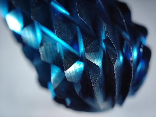 Kék lekerekített henger karbid csiszolófej