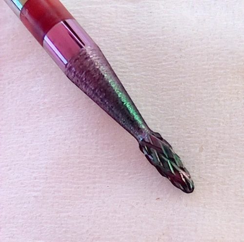 Szivárvány mini kúp karbid balkezes csiszolófej F