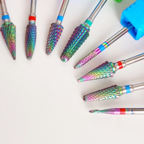 Szivárvány mini kúp karbid balkezes csiszolófej F