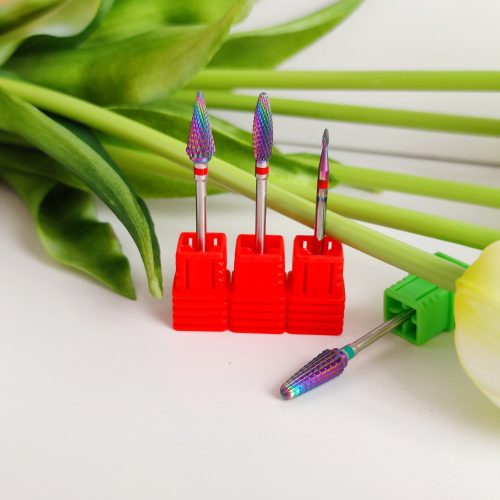 Szivárvány mini kúp karbid balkezes csiszolófej F