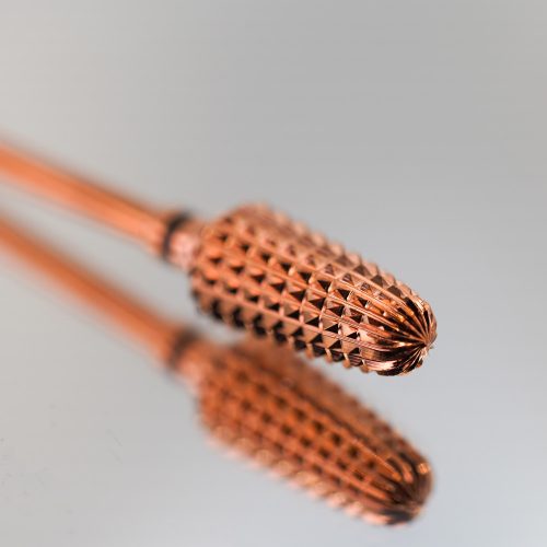 Rosegold lekerekített karbid balkezes csiszolófej XC