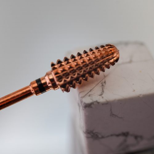 Rosegold lekerekített karbid balkezes csiszolófej XC