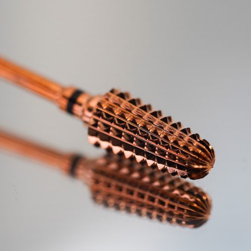 Rosegold lekerekített karbid balkezes csiszolófej XC